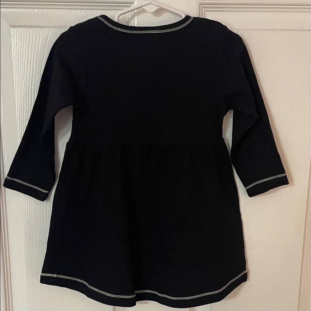 Touched by Nature Girls Black Long Sleeve Dress Size 24 Months